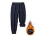 Men's Plus Size Jogger Pants - Winter Fleece-Lined Sweatpants With Drawstring & Tapered Cuff (Grey, Black, Blue) - Sizes M To 8XL_viptrois.com