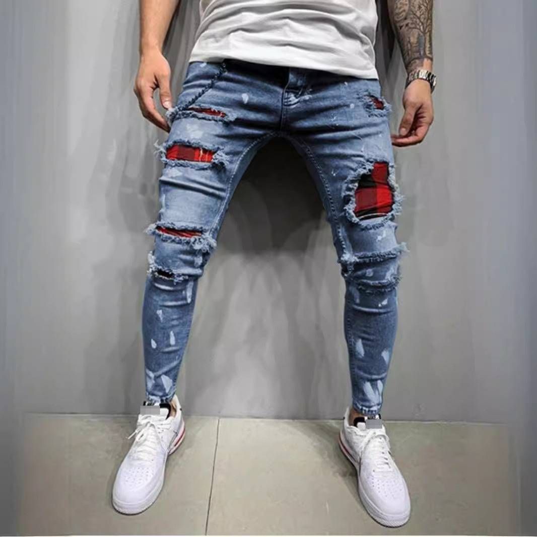 K Men's Jeans With Ripped Holes, Fashionable And Trendy New Styles Of Jeans_viptrois.com