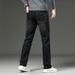 Large Size Men's Clothing European And American Style Jeans Men's Loose Elastic Washed Straight Pants Men's Slim Business Jeans_viptrois.com