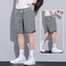 Men's Ice Silk Shorts, Summer Thin, Casual, Loose, Quick-drying Mesh Beach Pants, Worn Over Workwear, Sporty Capri Pants_viptrois.com