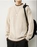 Oversized Drop-Shoulder Knit Sweater – Patchwork Long-Sleeve Pullover (Minimalist Layering Essential)_viptrois.com