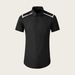 Men’s Short-Sleeve Shirt – Shoulder Strap Detail, Slim Fit, Breathable Cotton Blend, Minimalist Streetwear_viptrois.com