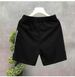 Men's European Style Casual Shorts Embroidered Trendy Summer Five Point Black Polyester mid Waist Baggy Sports Beach Pants_viptrois.com