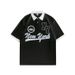 Men's Clothing Youth Printed T Shirts Student Short Sleeved Casual Lapel Polo Shirt_viptrois.com