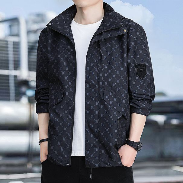 Sports Versatile 2024 New Casual Windbreaker Men Spring Trendy Waterproof Outdoor Jacket Men's Clothing_viptrois.com