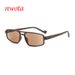 New Rectangular Hollow Double Beam Anti Ultraviolet Sunglasses Sunscreen Reading Glasses_viptrois.com