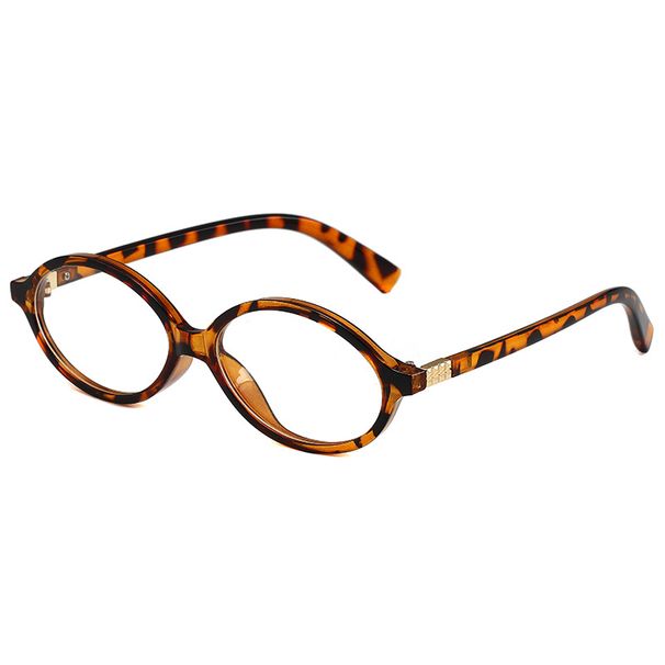 Men's Sunglasses Glasses Frame Nerd Myopia Oval Flat Glasses Small Frame Retro Korean Style Plain Glasses Frame_viptrois.com