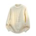 Men's Casual Solid Color Round Neck Pullover Sweater - Loose Fit Vintage Style Knit Top For Everyday Wear_viptrois.com