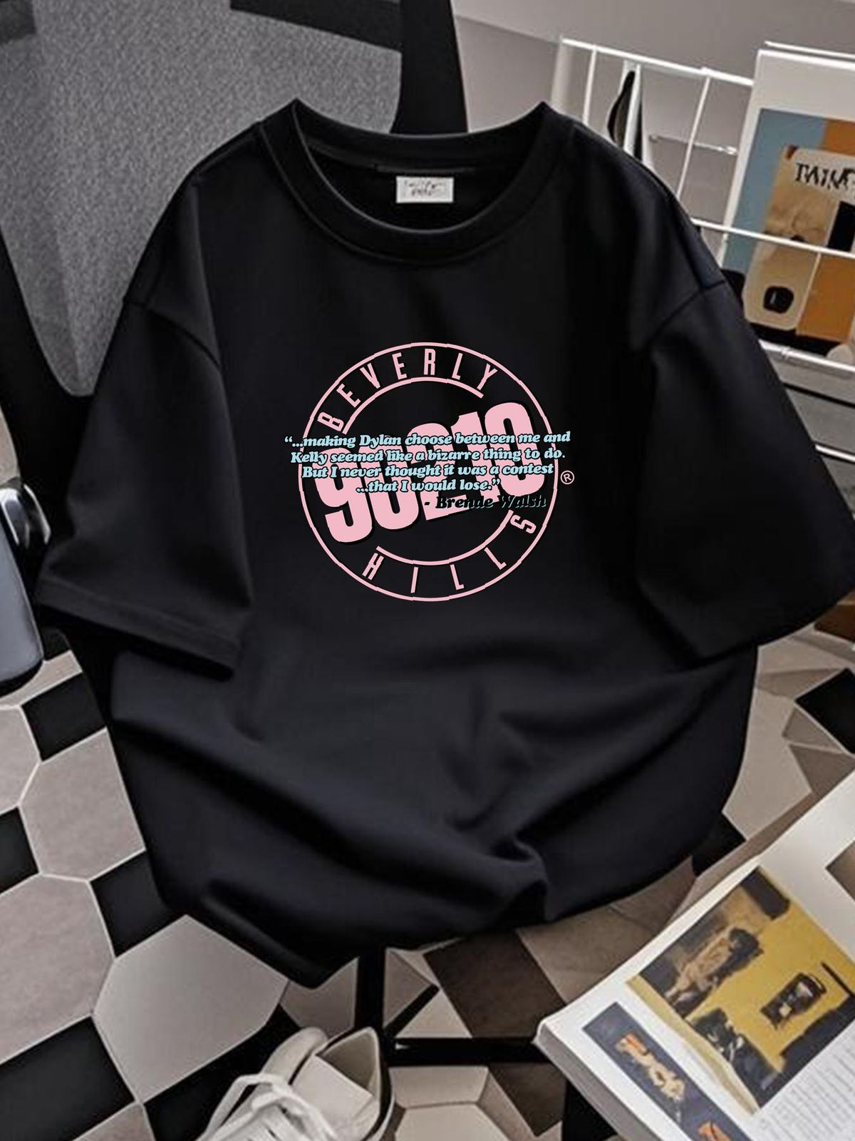Beverly Hills 90210 To Be Or Not To Be T Shirt Mens Licensed Classic Merch Cream Casual Breathable Fashion Slightly Soft Versatile Summer_viptrois.com