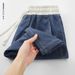 Men's Clothing Light Luxury 390g Linen Design Color Matching Loose Casual Mid Length Pants Men's Five Point Casual Pants Live Broadcast_viptrois.com