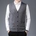 Men's Wool Blend V-Neck Sleeveless Vest Sweater - Plaid & Camouflage Patterns, Slim Fit, Casual & Versatile For Autumn_viptrois.com