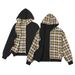 Reversible Hooie Sweatshirt Autumn Winter Men's Casual Sports Shirt Loose Fit Versatile Plai Zipper Jacket Treny_viptrois.com