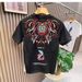 Summer New Men's Short Sleeve T-Shirt round Neck Trendy Koi Fish Design Casual Chinese Style Loose Fit 2025_viptrois.com