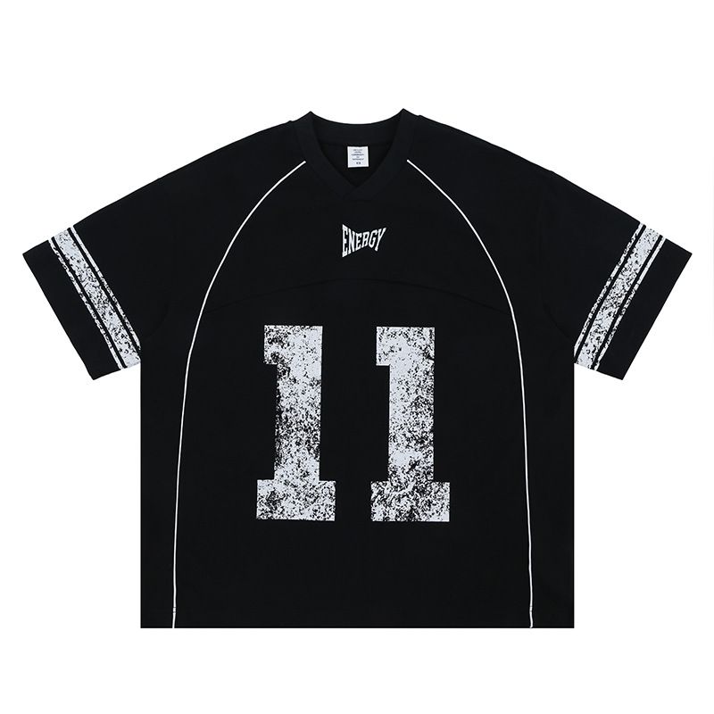Men's Clothing Spring And Summer New Fashion Brand Snowflake Crack Printed V Neck Loose Short Sleeved T Shirt Men_viptrois.com