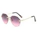 Women's Glasses trimmed sunglasses for women with temperament and internet celebrity round face, large frame, slimming and anti ultraviolet sunglasses_viptrois.com
