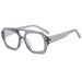 Men's Sunglasses New Double Beam Irregular Large Frame Sunglasses Polygonal Fashion Personality Sunglasses Simple Advanced Flat Mirror_viptrois.com