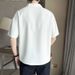 Summer New Style Turn-Down Collar Short Sleeve Polo Shirt For Men With Half-Zip Design, Niche, Mature, Casual, Trendy,_viptrois.com