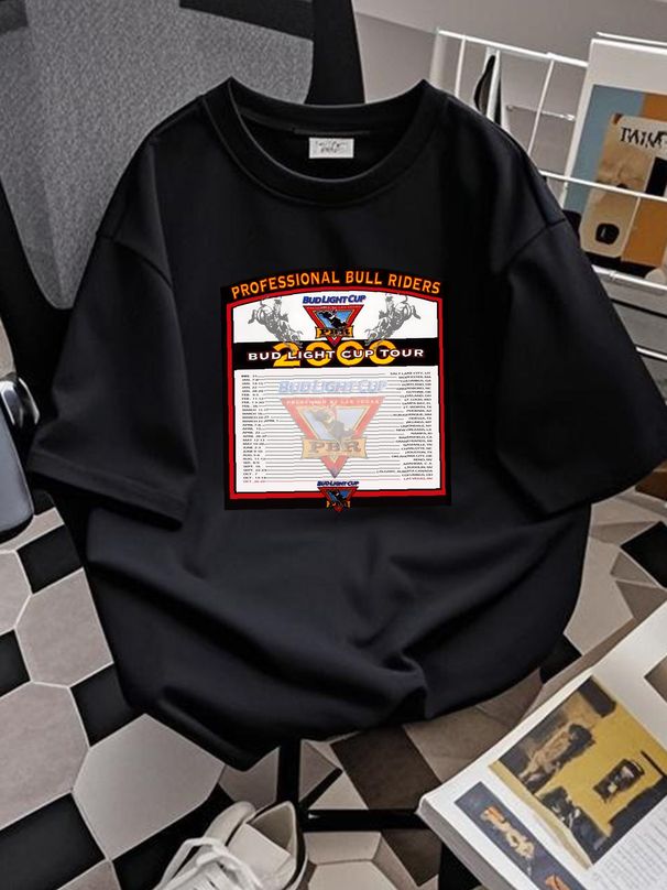 Professional Bull Riders T Shirt Vintage Y2K 2000 Rodeo PBR Bud Light Cup Tour Mens Size Large Slightly Soft Unisex Streetwear Stretched_viptrois.com