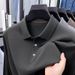 "Men's Silk-Blend Wool Knit T-Shirt - Autumn Collection With Classic Collar For Sophisticated Style"_viptrois.com