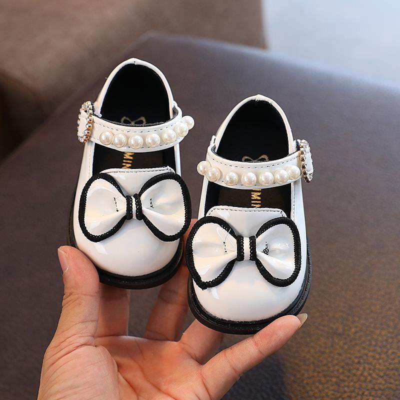 Spring And Autumn Baby Girl Shoes Girls Leather Shoes Bow Princess Shoes Soft Sole Baby Toddler Shoes 0 1 One Year Old 3 Children_viptrois.com