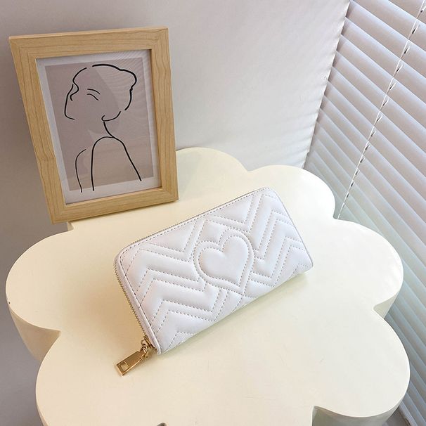 Women's Wallet & Men's Wallet Long Wallet Zipper Large-capacity Wallet Clutch Bag Love Large-capacity Card Bag Fashion Clutch Bag_viptrois.com