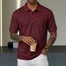 Men's Casual Short Sleeve Polo Shirt With Vintage Washed Distressed Design For Summer Fashion And Daily Wear_viptrois.com