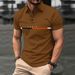Men's Clothing Short-Sleeved Polo Shirt Digital 3D Printed Striped Color Block Button-Up Summer_viptrois.com