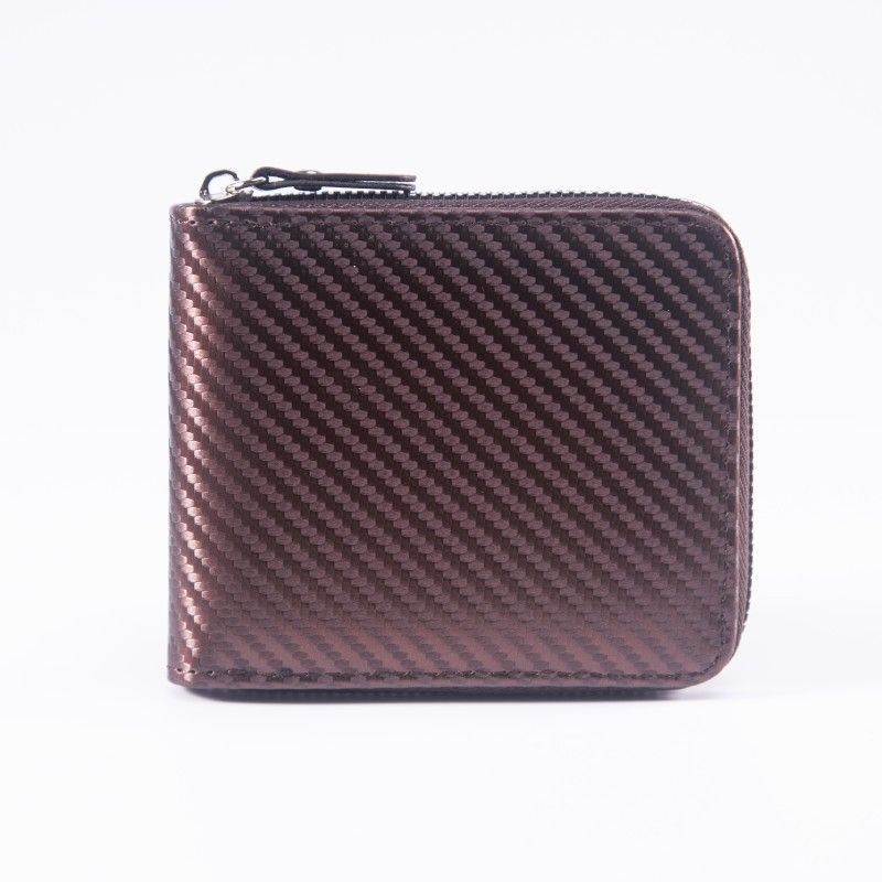 Men's Wallet Card Cases Men's Wallet Short Carbon Fiber Pattern Business Large Capacity Zipper Bag Card Surround Chain Bag_viptrois.com