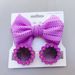 Children's Sunglasses Headband Set Daisy Baby Cartoon Toy Sunflower Sunshade Glasses Solid Color Hollow Hairband_viptrois.com
