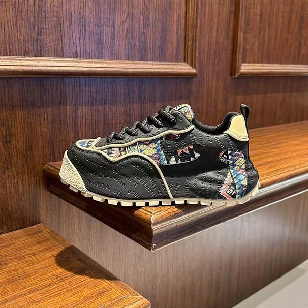New Designer Shoes Embossed Trainer Sneaker White Black Skys Blue Green Denim Pink Red Luxurys Mens Casual Sneakers Low Platform Womens Trainers_viptrois.com