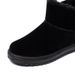 Snow boots winter new round head middle top suede flat with brown low cylinder leisure with pile thickened snow cotton_viptrois.com
