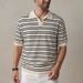 Men's Clothing Summer Thin British Lapel T Shirt Striped Knitted Short Sleeved Korean Version Of All Match Casual POLO Shirt Trend_viptrois.com