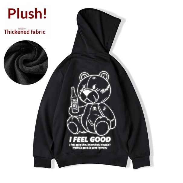 Loom Oversize Hoodie For Men, New Style, Trendy Brand Jacket, Loose Fit, National Trend, Plus Size, Zodiac Year Red Clothing_viptrois.com
