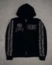 Ins European American Wholesale Personalized Printed Zipper Sweatshirt And Sweatpants Set Hoodie Retro Jacket Street_viptrois.com