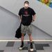 New Cotton American High Street Trendy Short-sleeved Top Summer Loose Hip-hop Casual Couple T-shirt_viptrois.com