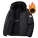 Men's Oversized Fleece-Lined Jacket – Winter Streetwear Hooded Coat With Windproof Nylon Shell (Extended Sizes 5XL-6XL)_viptrois.com
