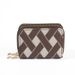 Wallet Card Cases Summer New Fashion Accordion Card Holder Simple Striped Wallet Travel Portable Double Zipper Multiple Card Slots_viptrois.com