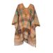Sleeved tassel cape cape plus-size knitted cardigan ethnic cape woman_viptrois.com