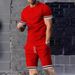 Men's Clothing Summer Men's Short Sleeved T Shirt Round Neck Suit Sports Men's Casual Shorts Two Piece Suit Men_viptrois.com