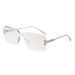 Metal Single Beam Square Sunglasses For Women Retro Simple Ins Street Shot Beach Sunshade Sunglasses Trend_viptrois.com