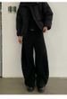 Washed Brown Jeans Men's Trendy Silhouette Casual Versatile Wide Leg Loose Curved Pants_viptrois.com