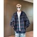 Hooded Shirt Jacket Men's Trendy Design, High-end Retro Long Sleeved Plaid Shirt Jacket_viptrois.com
