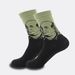 Men's trend mid-tube stockings stockings high tube personality figures oil painting sports cotton socks_viptrois.com