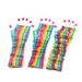 Women's Rainbow Fishnet Gloves - Colorful Hollow Mesh, Sexy Dance & Festival Party Costume Accessories (Stretchy & Glamorous)_viptrois.com