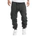 2025 Men Sport Pue Color Sweatpants Casual Outdoor Drawstring Pants Long Trousers For Men_viptrois.com