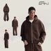 Men's 360G Autumn And Winter New Loose Men's Plus Velvet Trendy Brand Hooded Sweatshirt Thickened Suit Casual Wear_viptrois.com