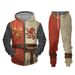 Autumn And Winter Sweater Element Knight Series 3D Sportswear Men's Zipper Hoodie Sweatpants Set_viptrois.com