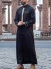 2025 Islamic Muslim Men's Long Sleeve Coat With Embroidered Stand Collar Arab Thobe For Men_viptrois.com