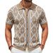 Clothing European And American Men's Knitted Polo Shirt Summer New Jacquard Short Sleeve Cardigan Knitwear SY0033_viptrois.com