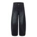 Men's Clothing Retro Pleated Wide Leg Scimitar Jeans Street Loose Slim Sickle Casual Pants_viptrois.com